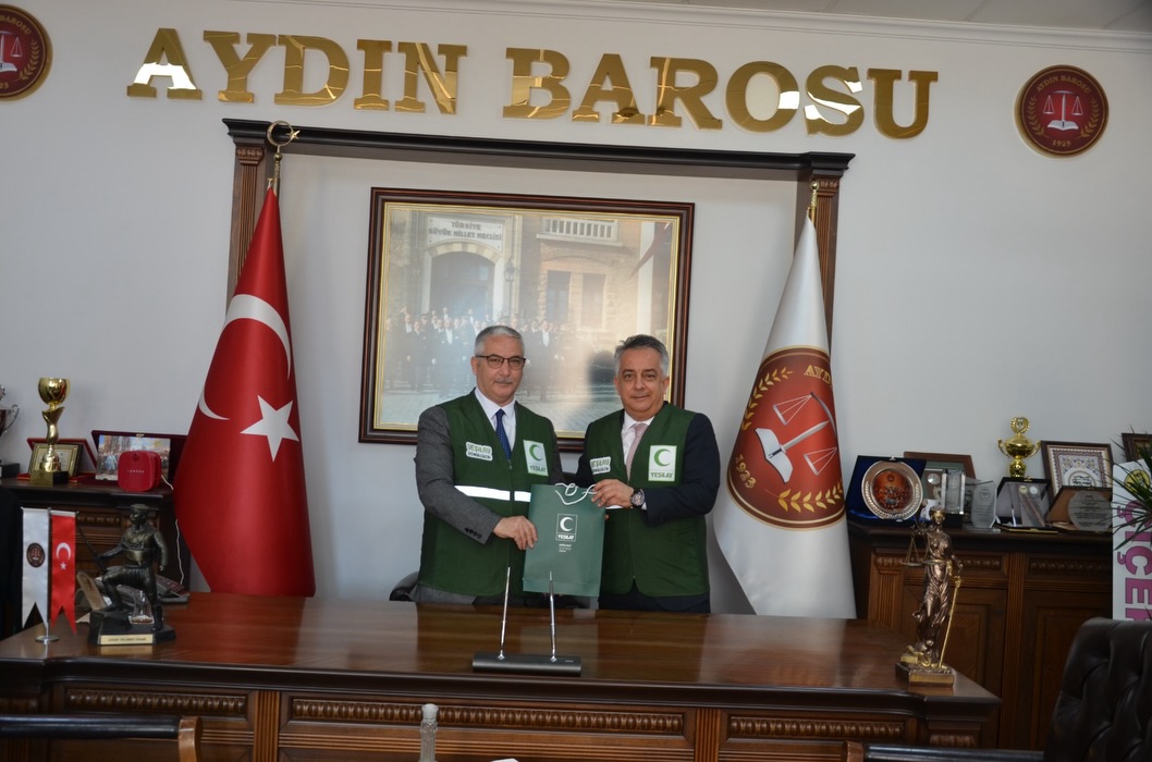 YEŞİLAY AYDIN ŞUBE BAŞKANI SENCER GÜNDÜZ VE BERABERİNDEKİ HEYET, BARO BAŞKANIMIZ AV