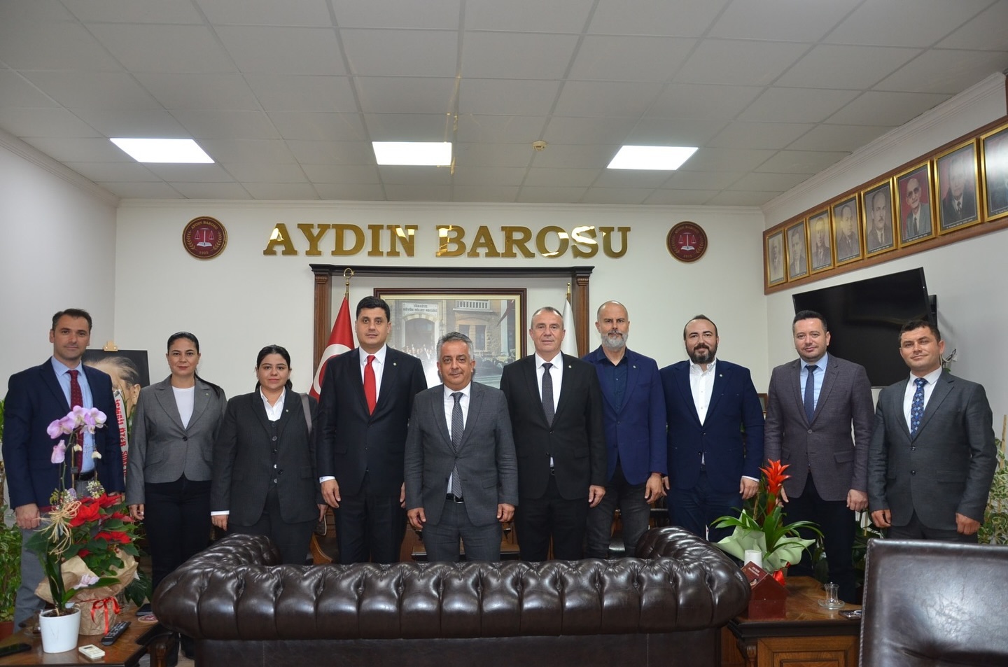 AYDIN SANAYİ ODASI YÖNETİM KURULU BAŞKANI GÖKHAN MARAŞ VE BERABERİNDEKİ HEYET, BARO
