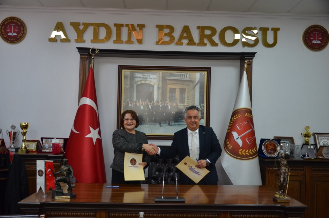 DİDİM BELEDİYE BAŞKANI HATİCE GENÇAY VE BERABERİNDEKİ HEYET BARO BAŞKANIMIZ AV. UTKU