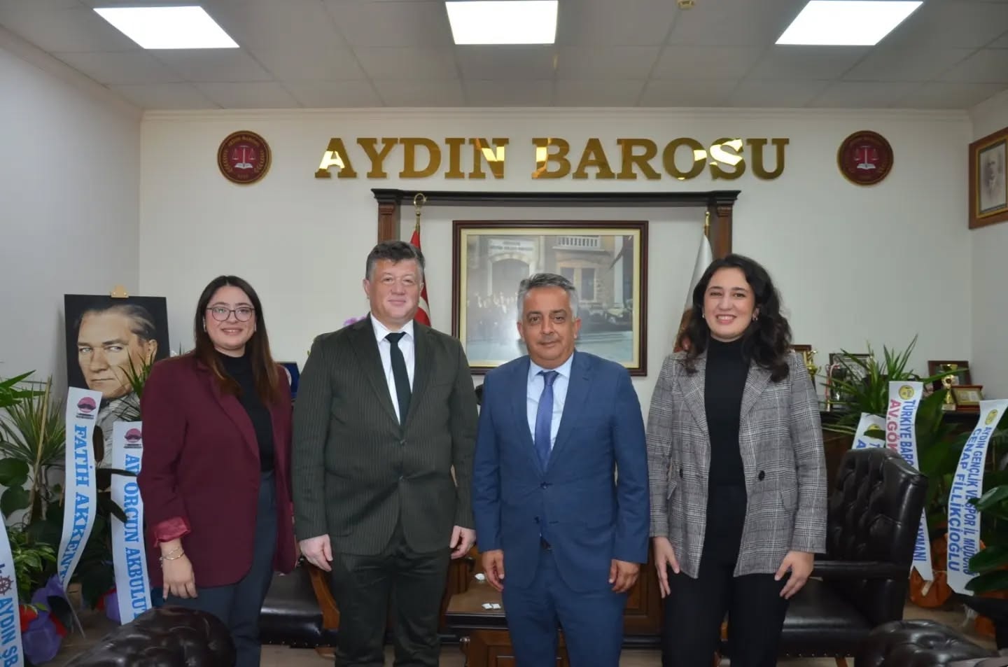 Aydın Gençlik ve Spor İl Müdürü Cenap FİLLİKÇİOĞLU Baro Başkanımız Av. Utku Devrim