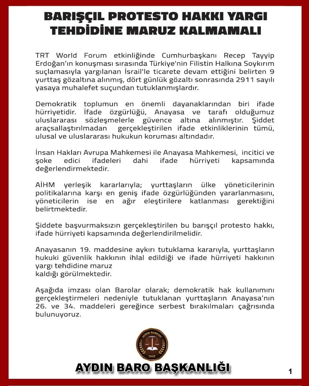 03.12.2024 Tarihli Basın AÇıklaması
