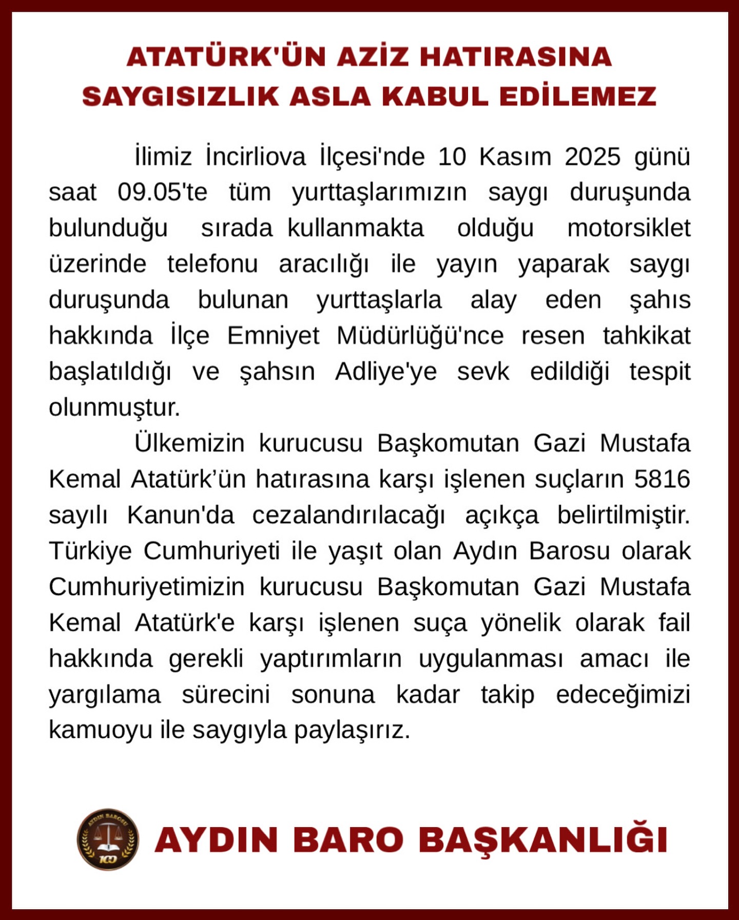 11.11.2025 Tarihli Basın AÇıklaması