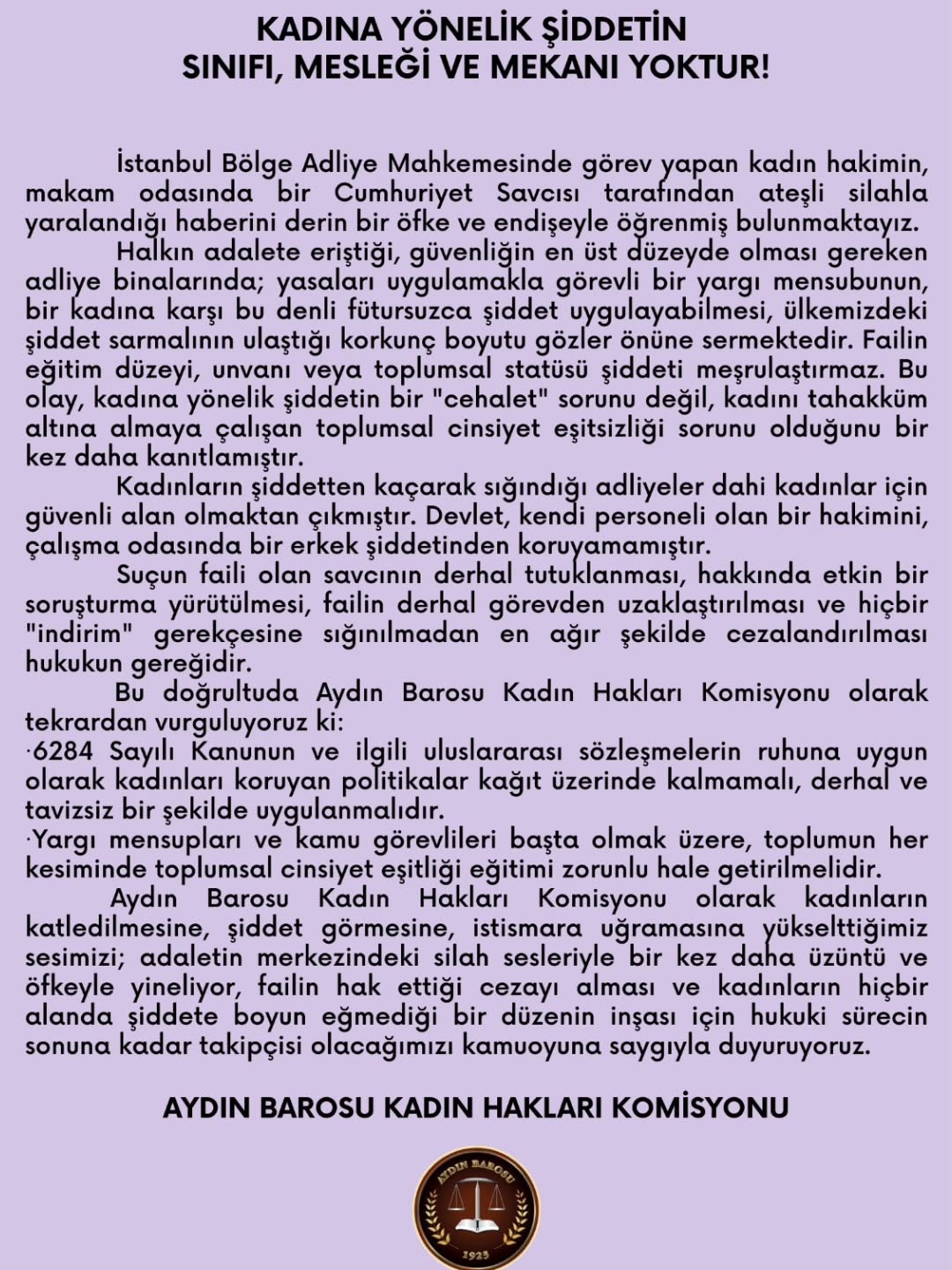 14.01.2026 Tarihli Basın AÇıklaması