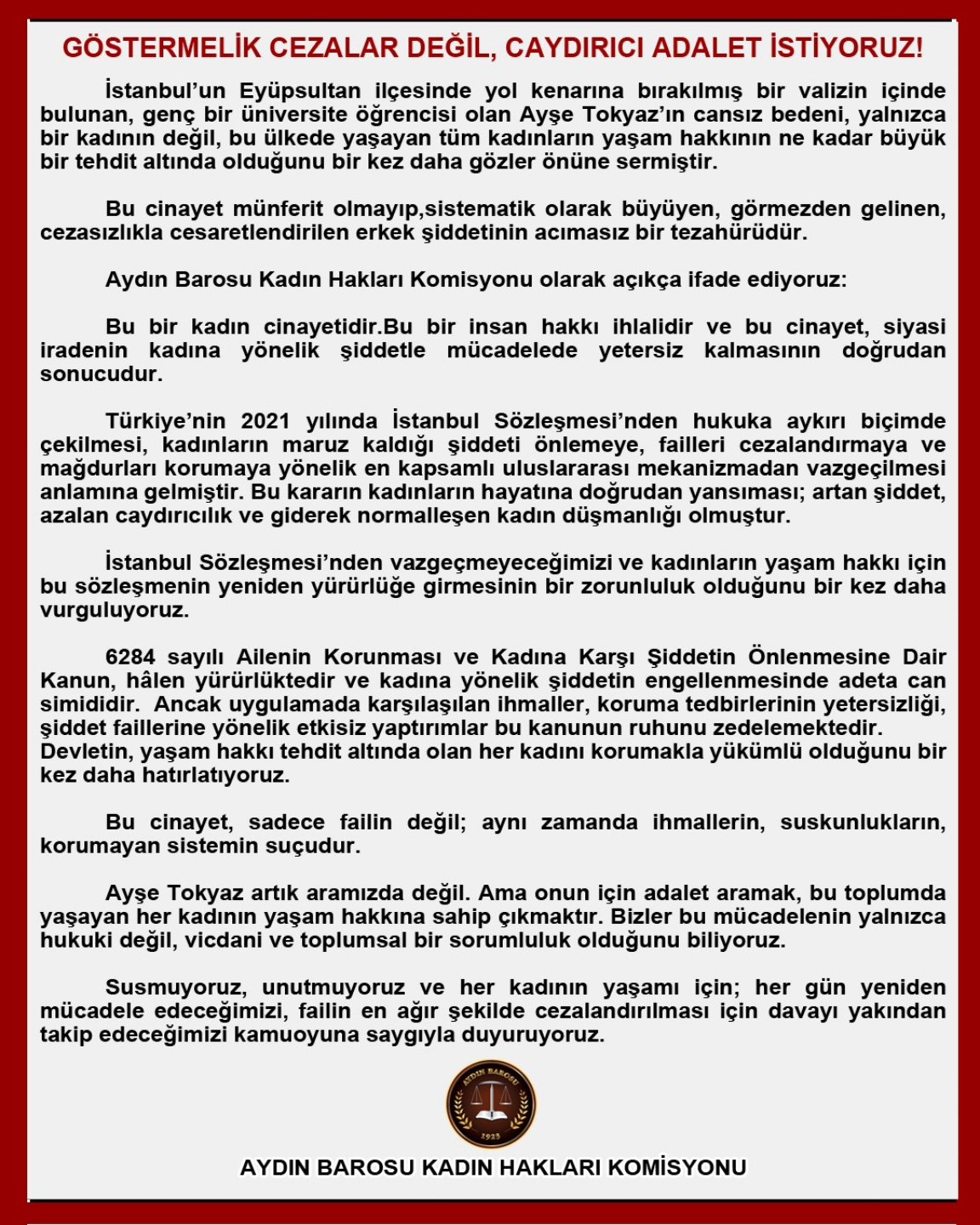 17.07.2025 Tarihli Basın AÇıklaması