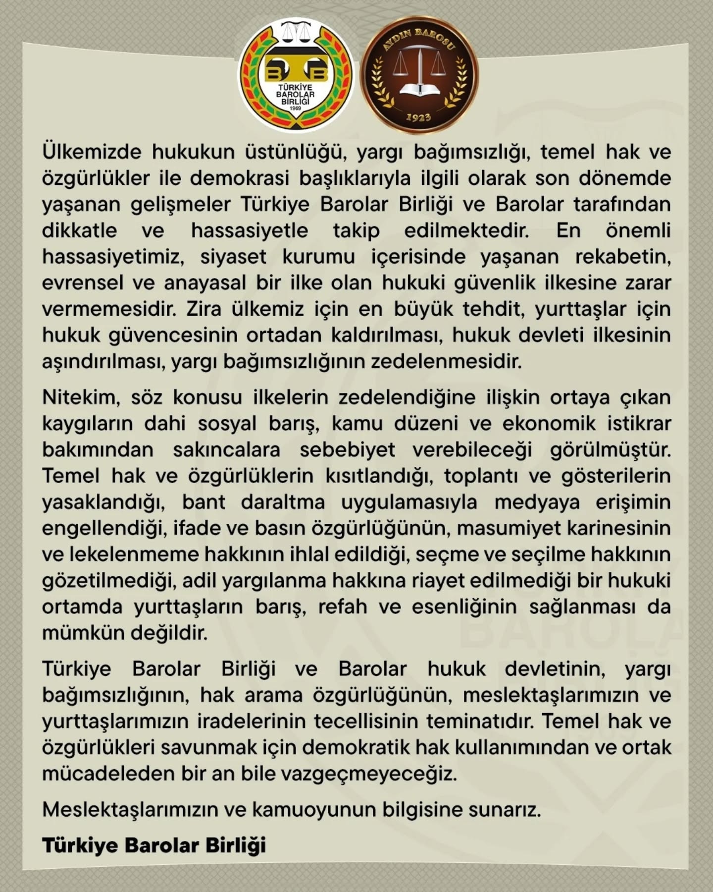 20.03.2025 Tarihli Basın AÇıklaması