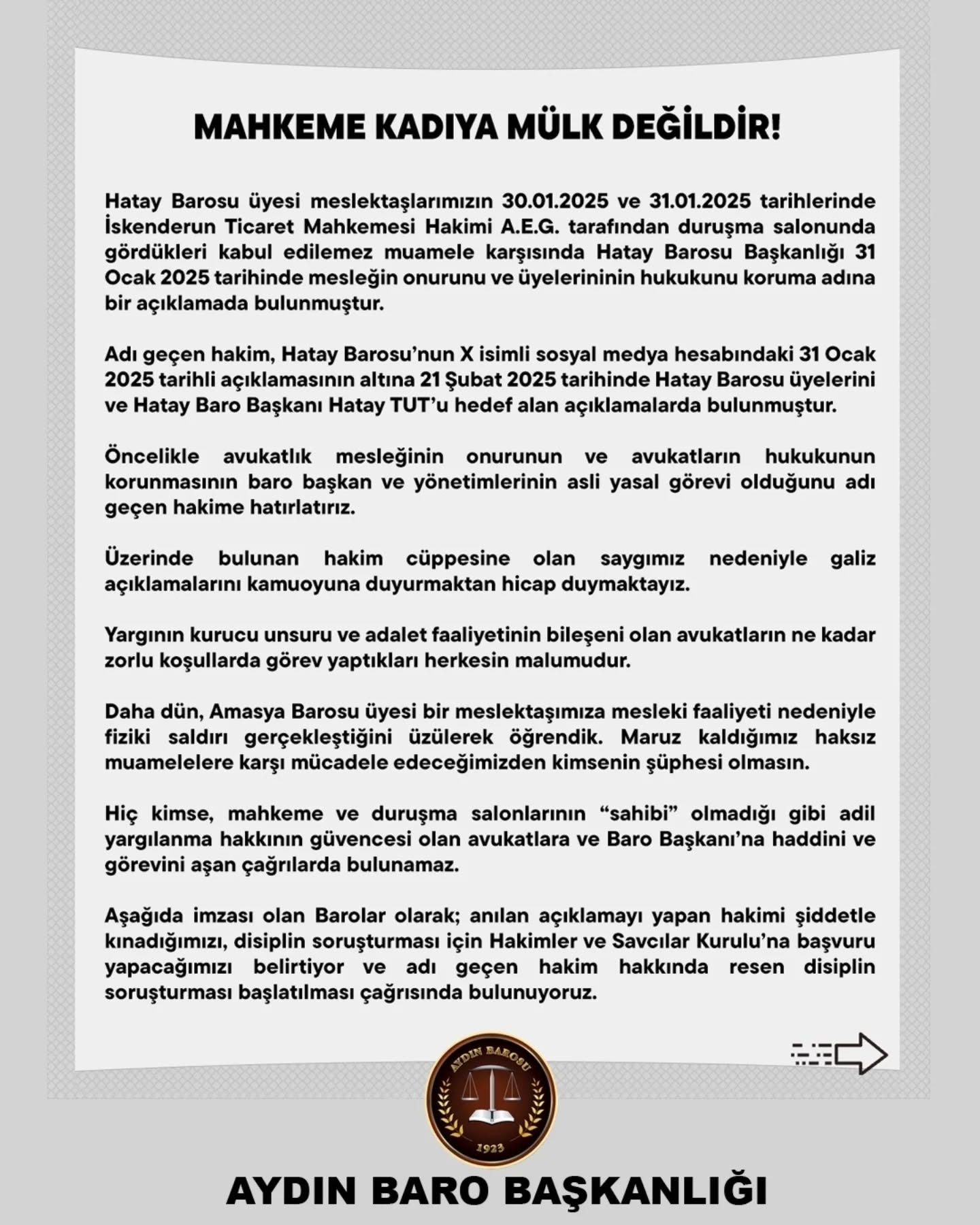 22.02.2025 Tarihli Basın AÇıklaması
