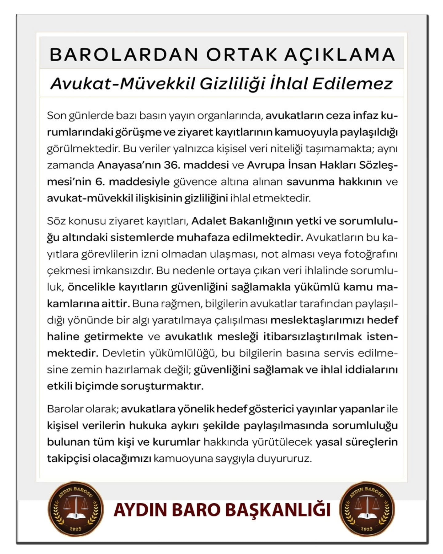 23.05.2026 Tarihli Basın AÇıklaması