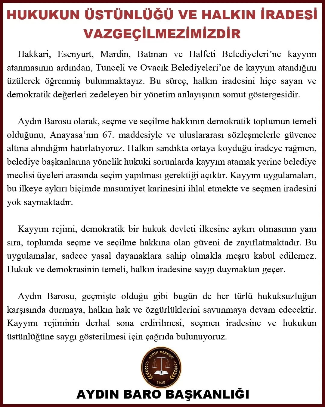 23.11.2024 Tarihli Basın AÇıklaması