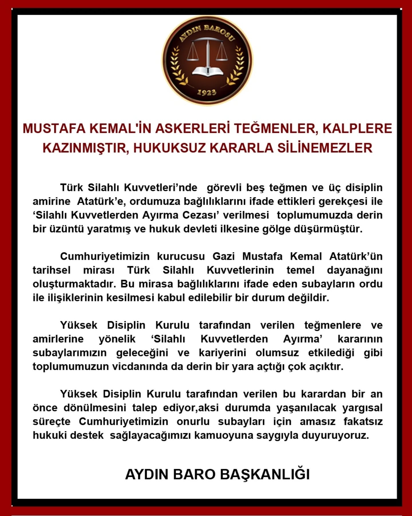 31.01.2025 Tarihli Basın AÇıklaması