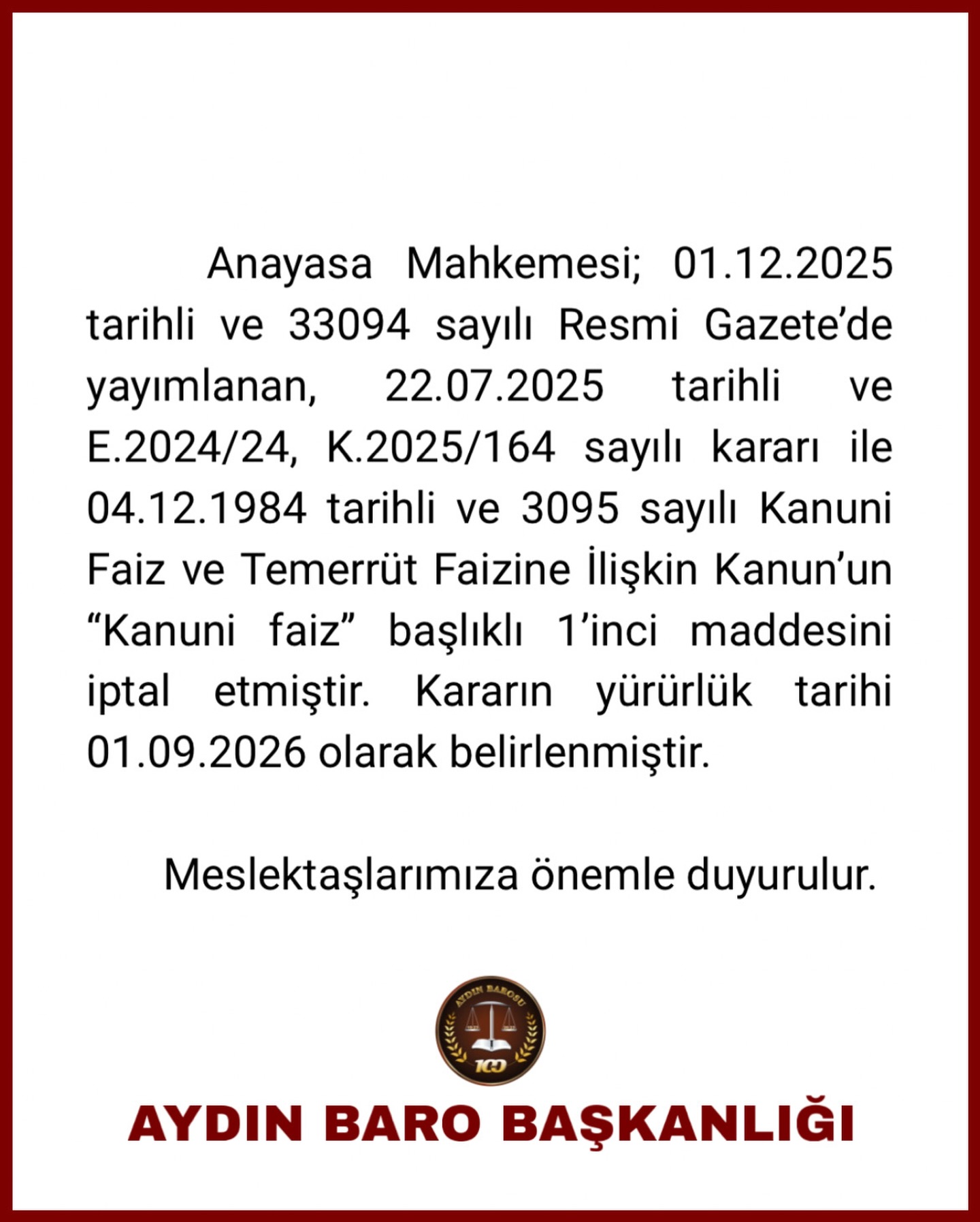 01.12.2025 Tarihli PaylaŞım