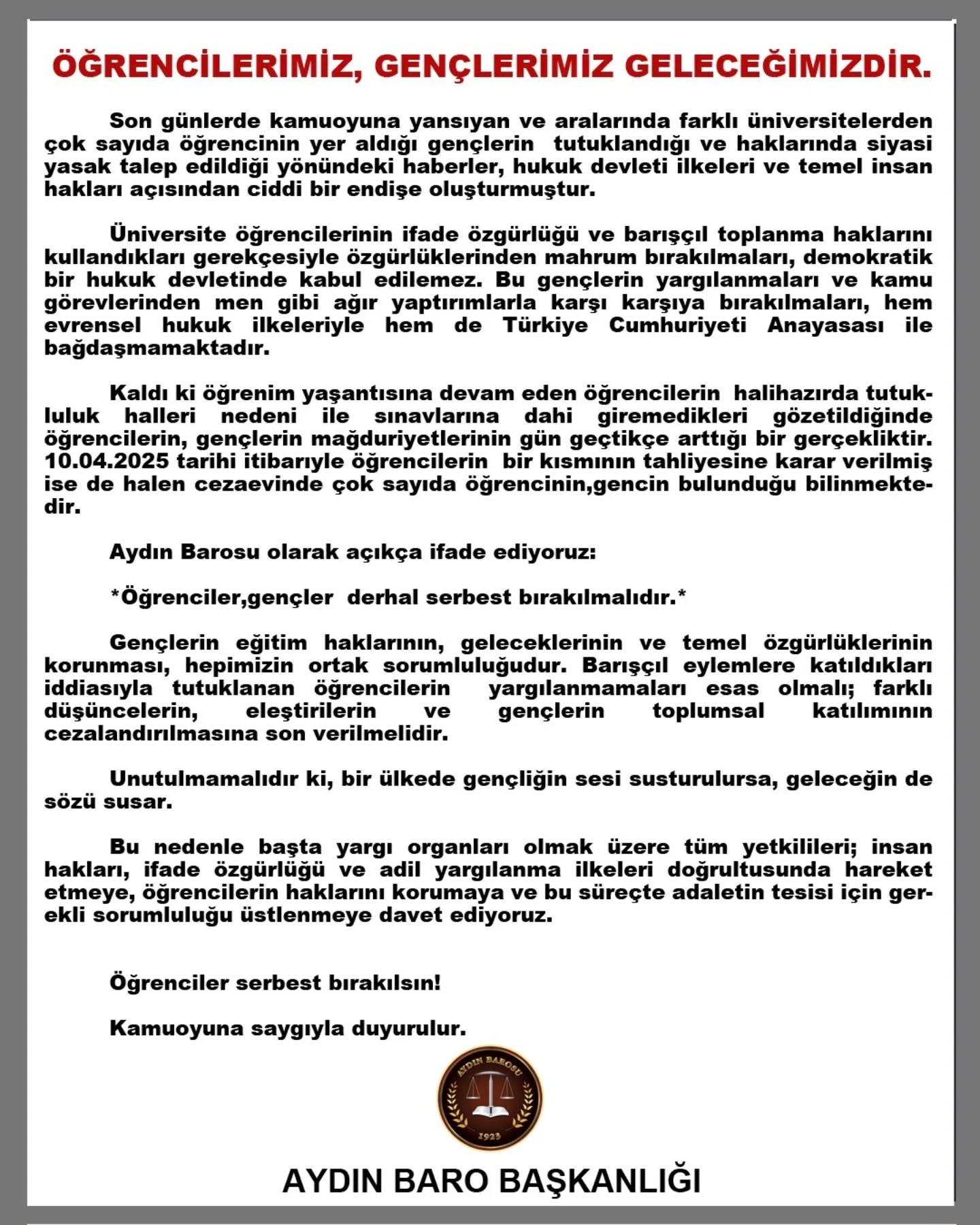 11.04.2025 Tarihli PaylaŞım
