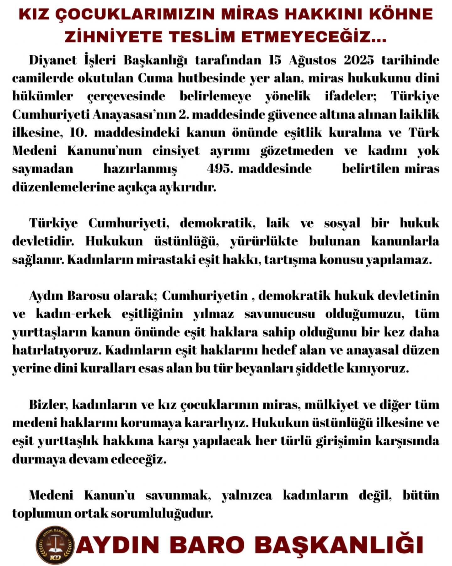 15.08.2025 Tarihli PaylaŞım