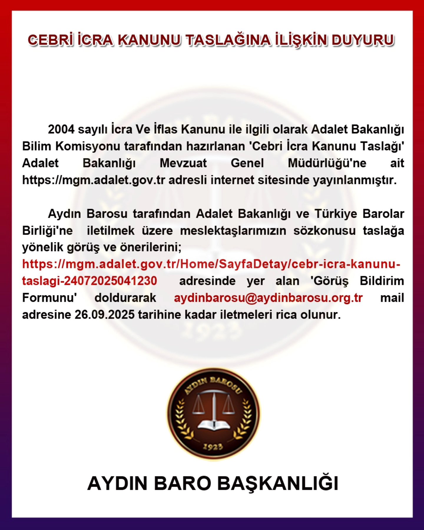 19.08.2025 Tarihli PaylaŞım