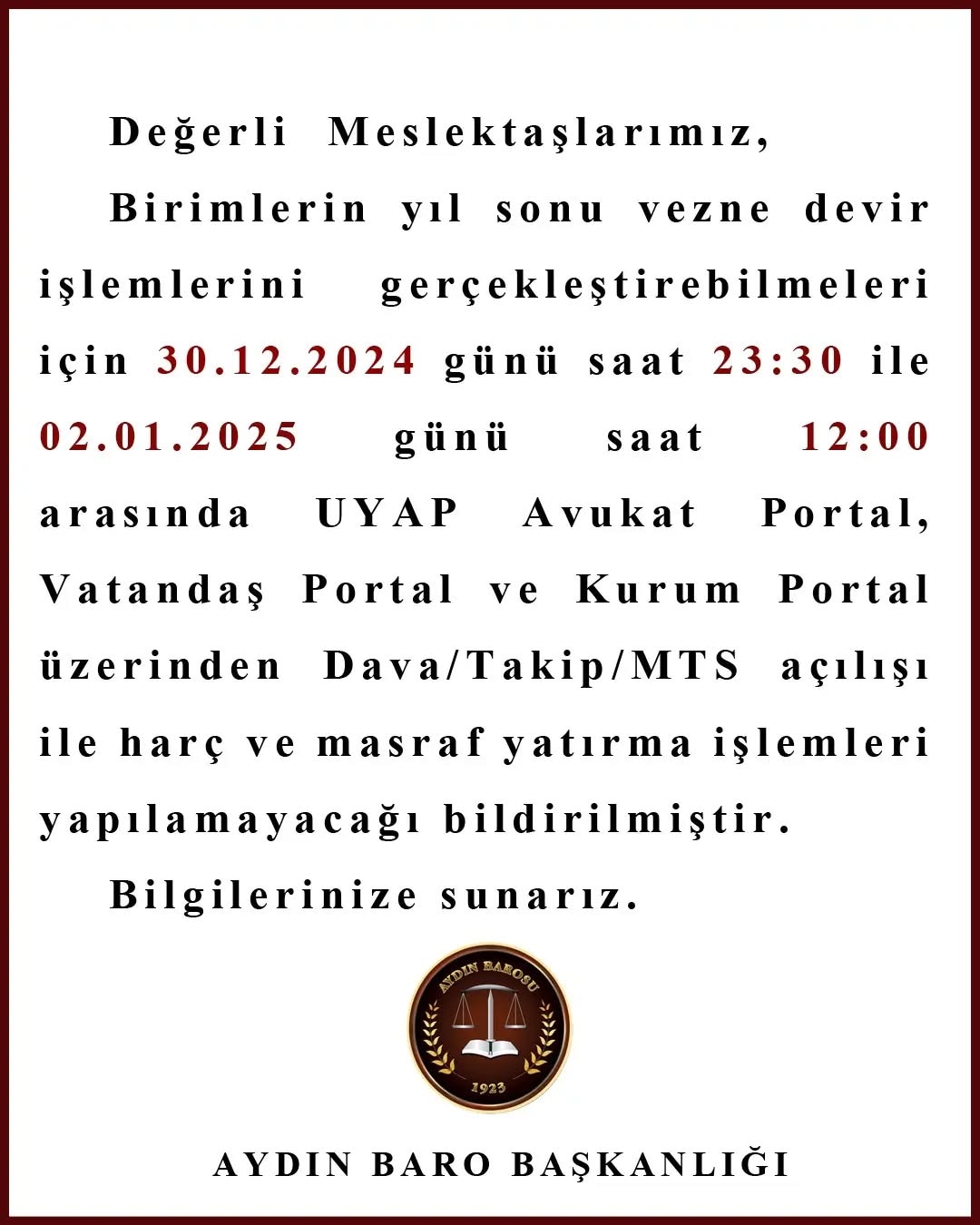 28.12.2024 Tarihli PaylaŞım